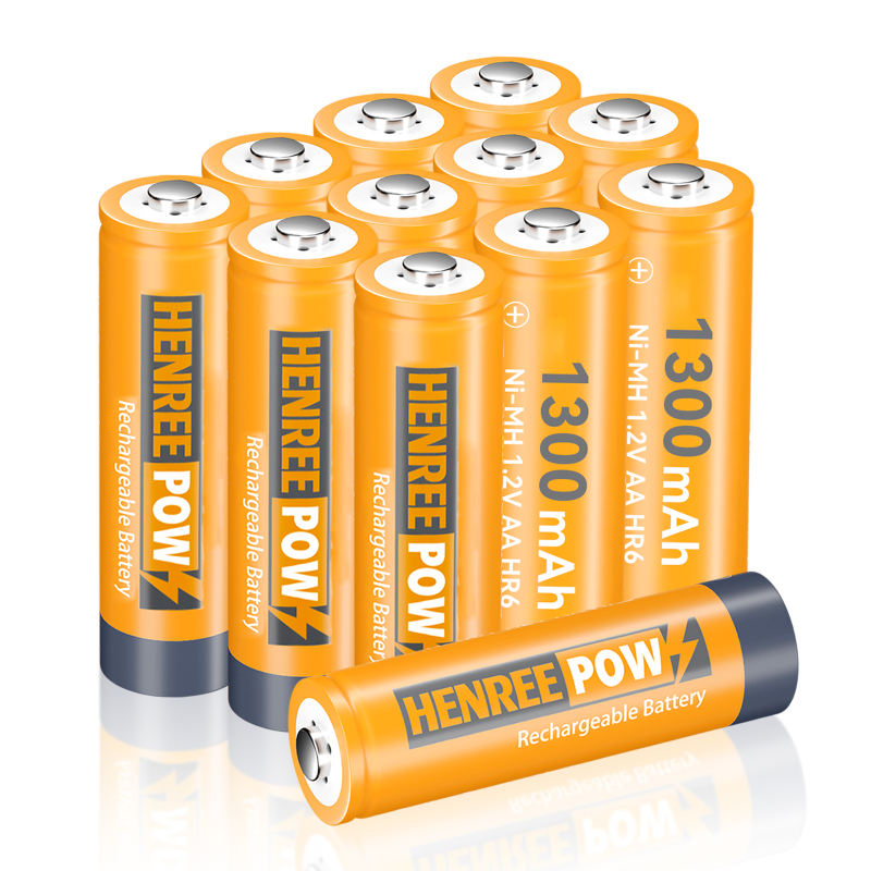 Henreepow 1.2V 1300MAH AA NI-MH Baterii reîncărcabile