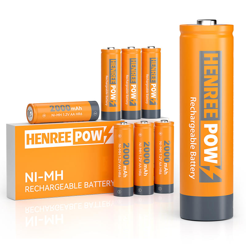 HENREEPOW AA 2000MAH 1.2V Capacitate înaltă Ni-MH Baterie reîncărcabilă